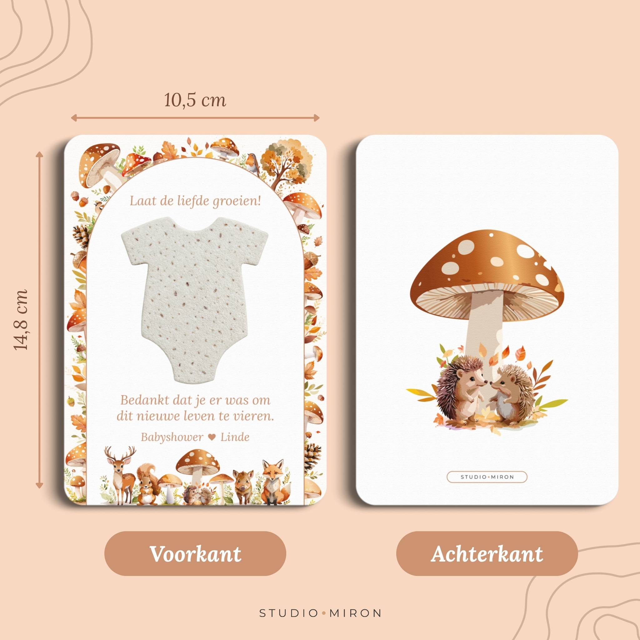 Zaadpapier Rompertje Cadeau | Bosdieren