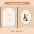 Babyshower spelletjes guess in time boho zand gepersonaliseerd voor en achter Studio Miron