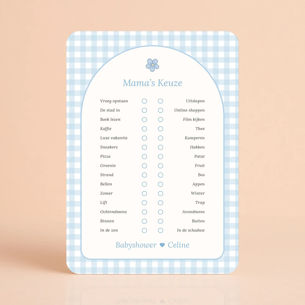 Mama's Keuze | Gingham Blauw