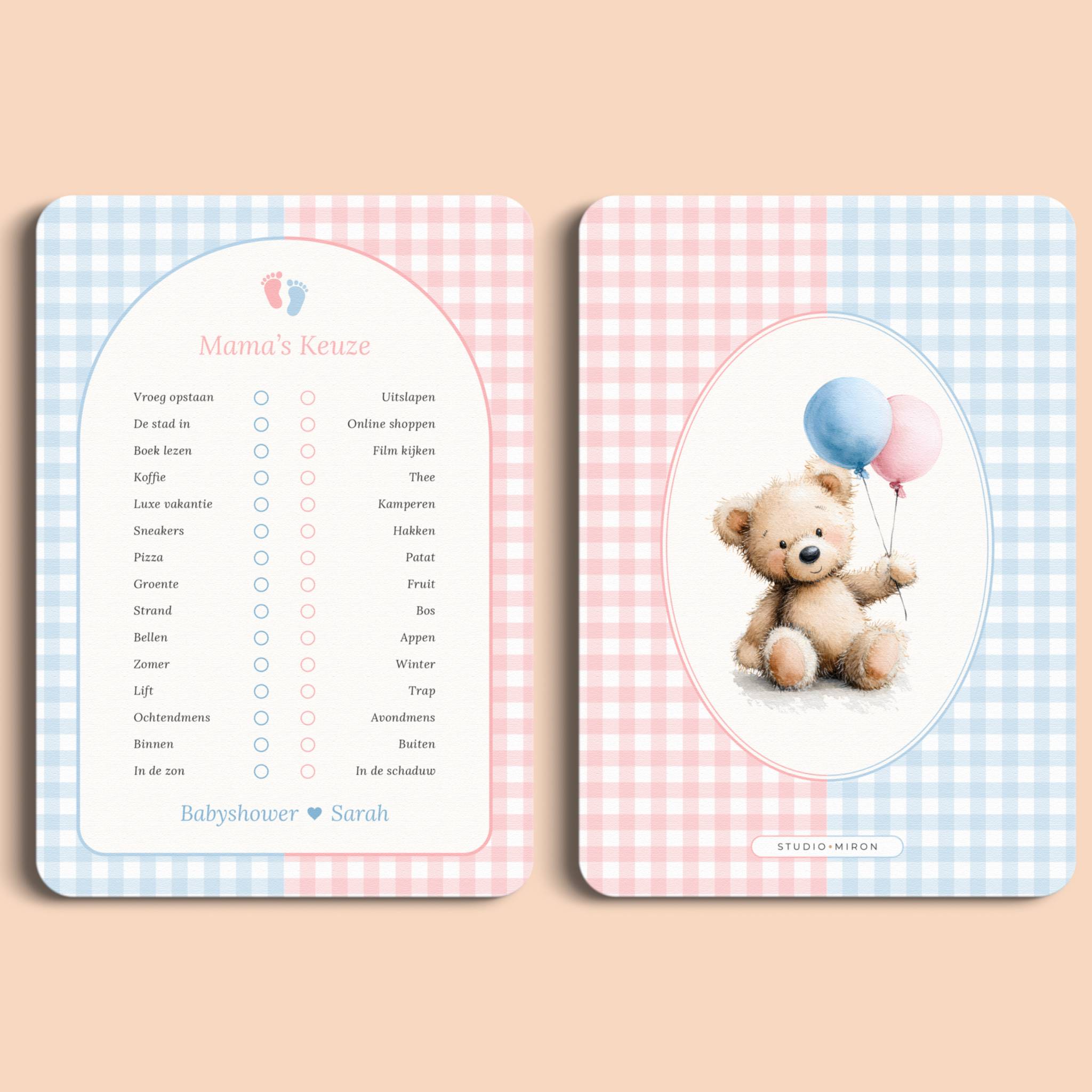 Mama's Keuze | Gingham Roze-Blauw