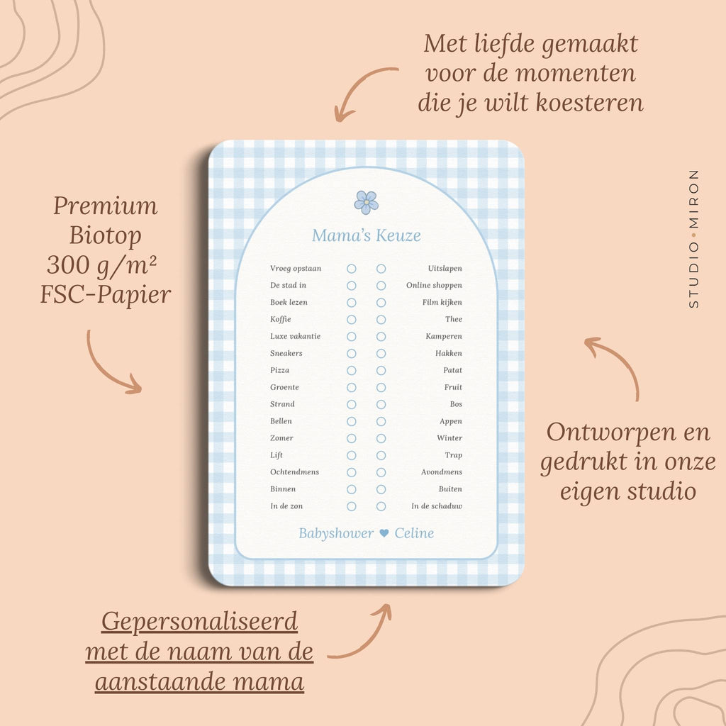 Mama's Keuze | Gingham Blauw