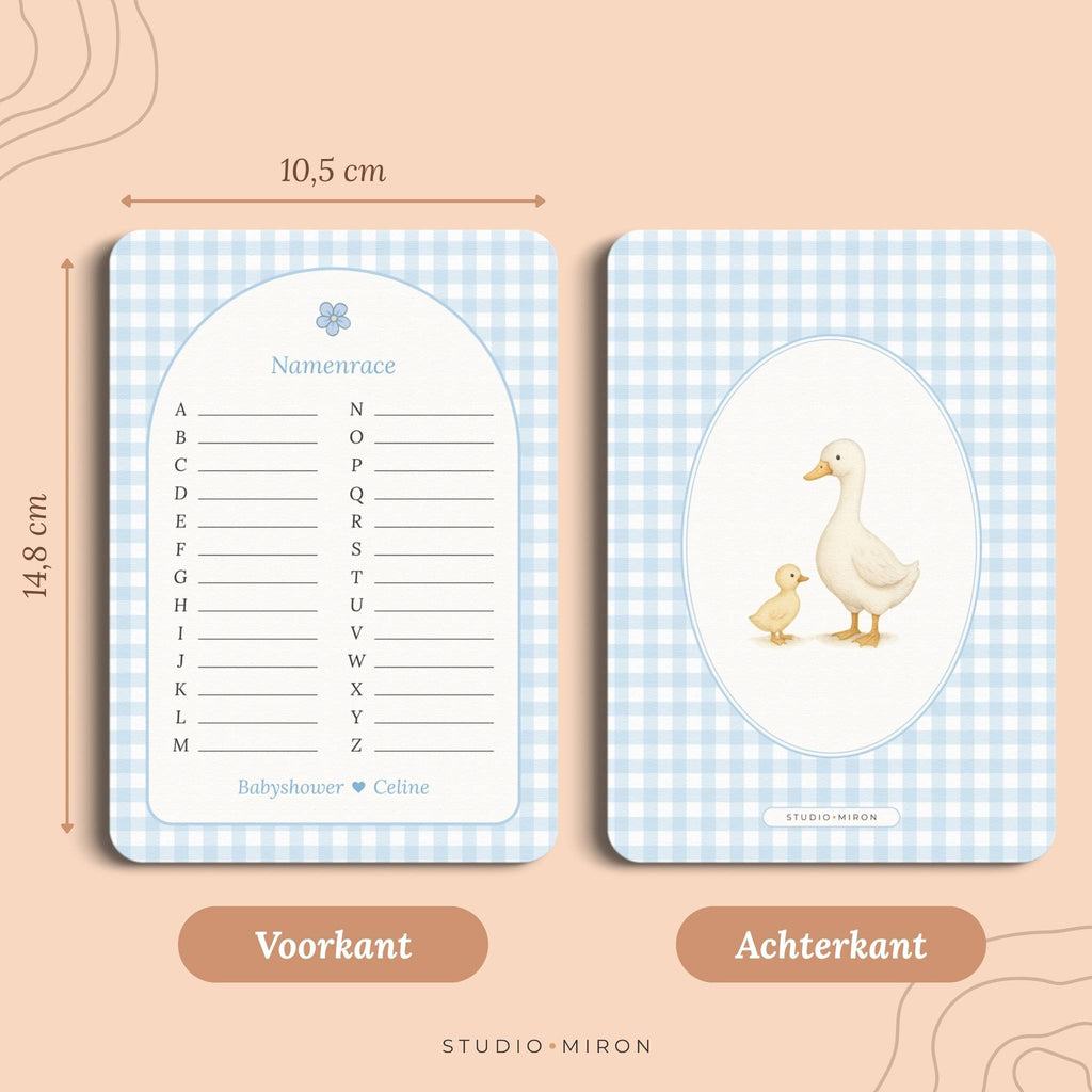 Namenrace | Gingham Blauw