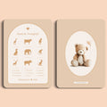 Babyshower spelletjes raad de draagtijd boho zand voor en achter Studio Miron