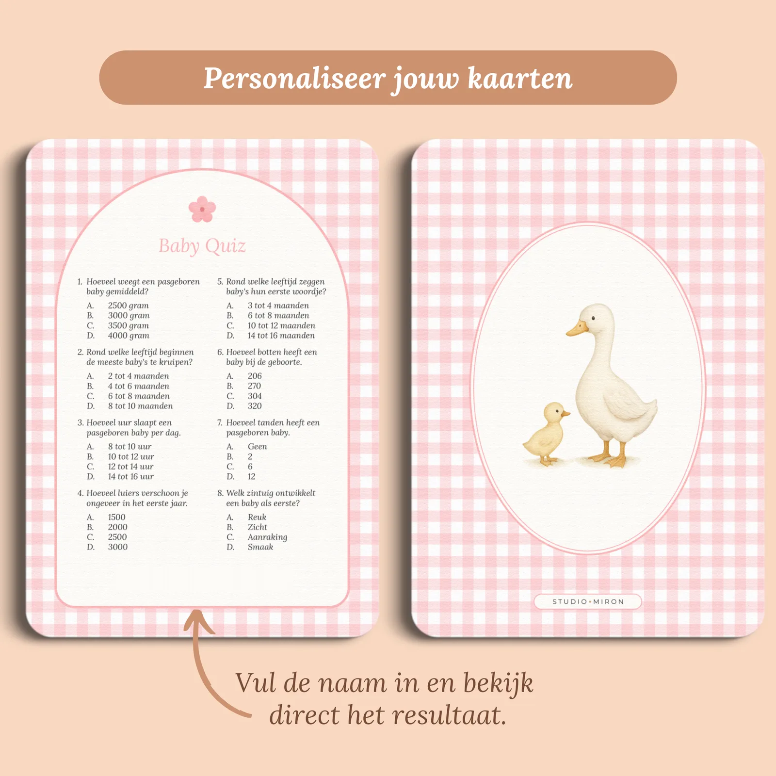 Aperçu de la carte avec le prénom que vous saisissez