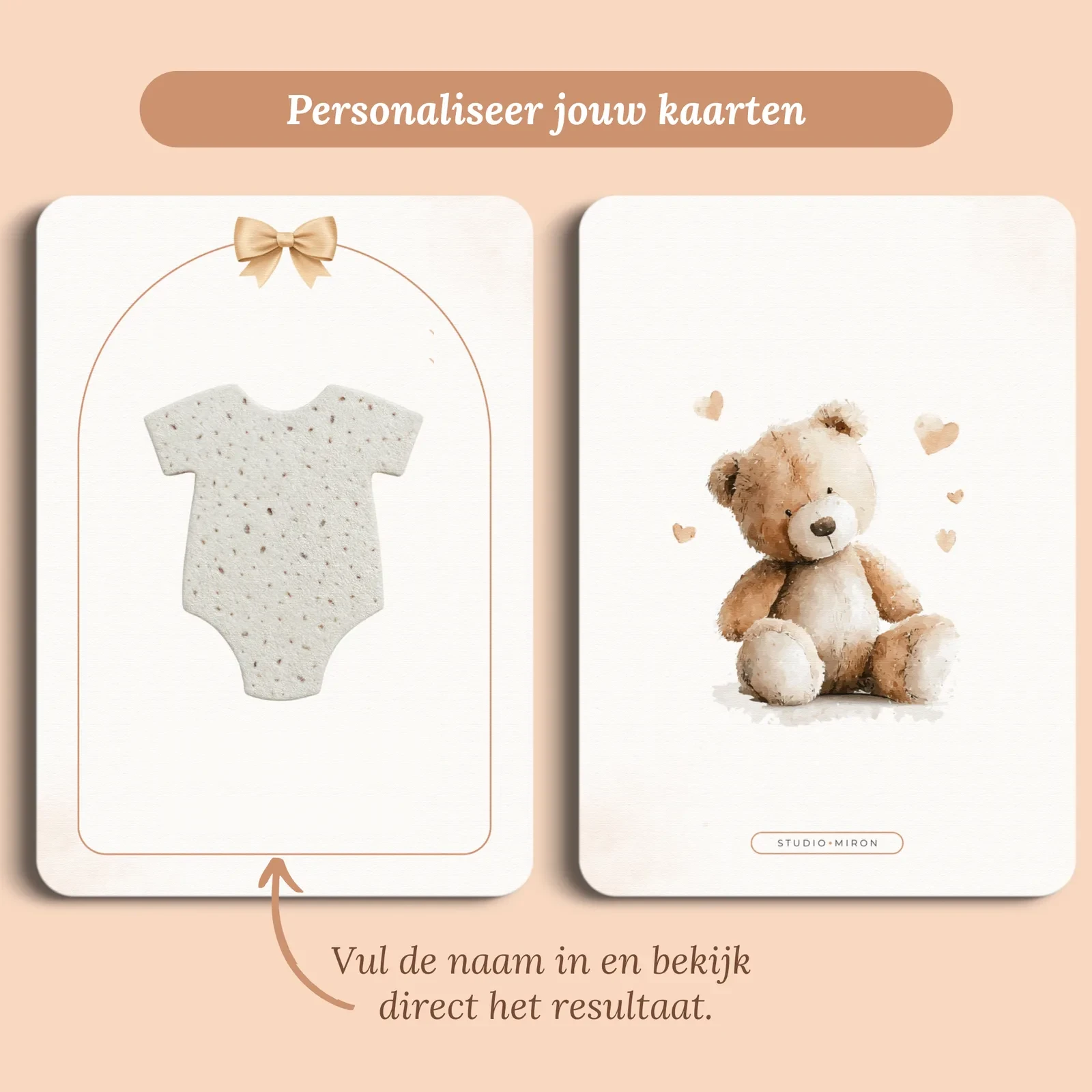 Aperçu de la carte avec le prénom que vous saisissez