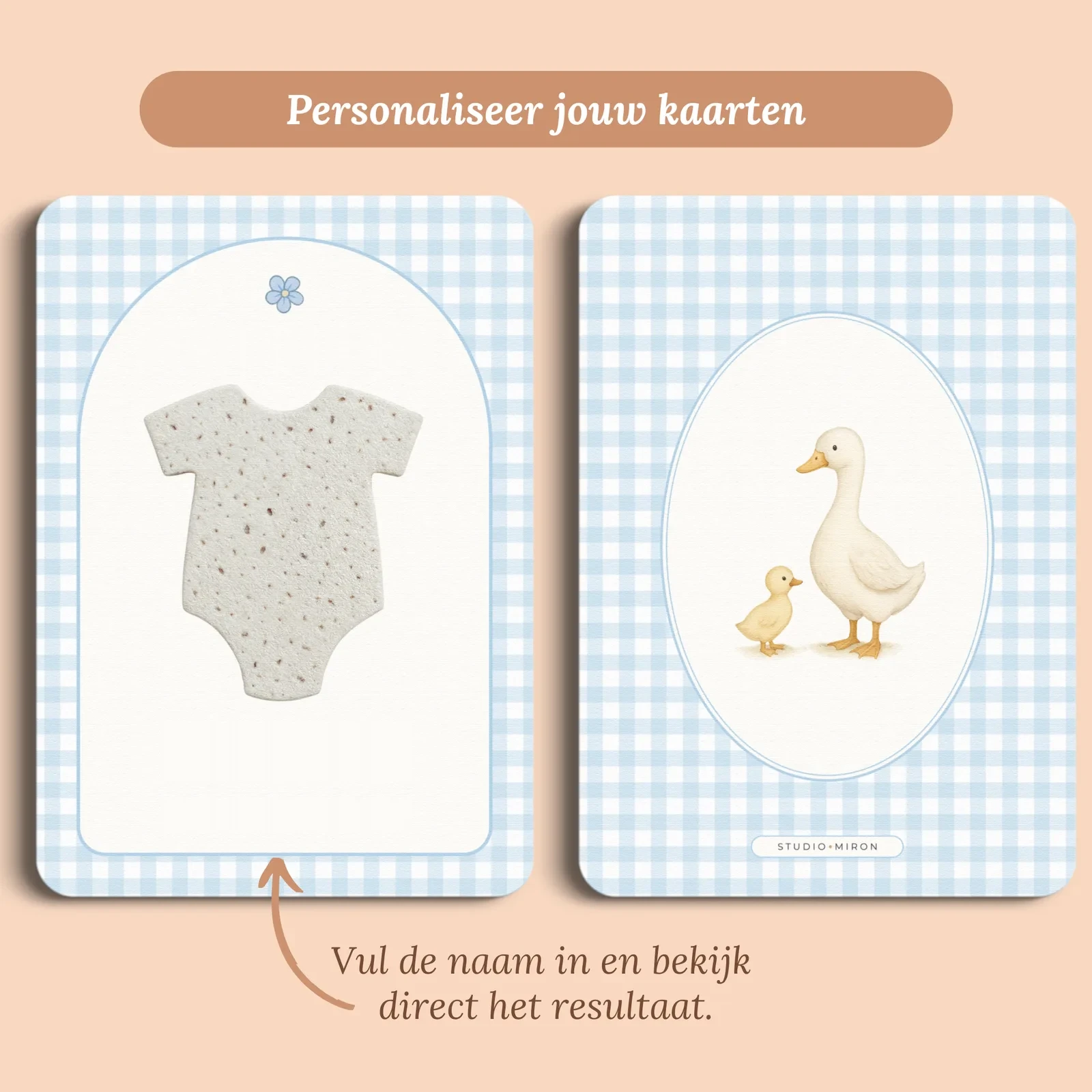 Aperçu de la carte avec le prénom que vous saisissez