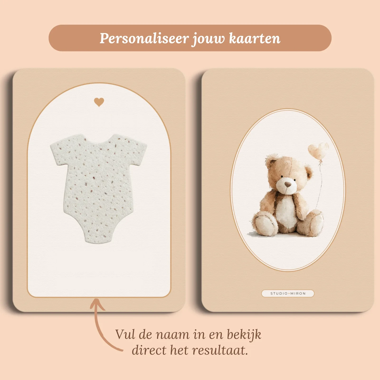 Aperçu de la carte avec le prénom que vous saisissez
