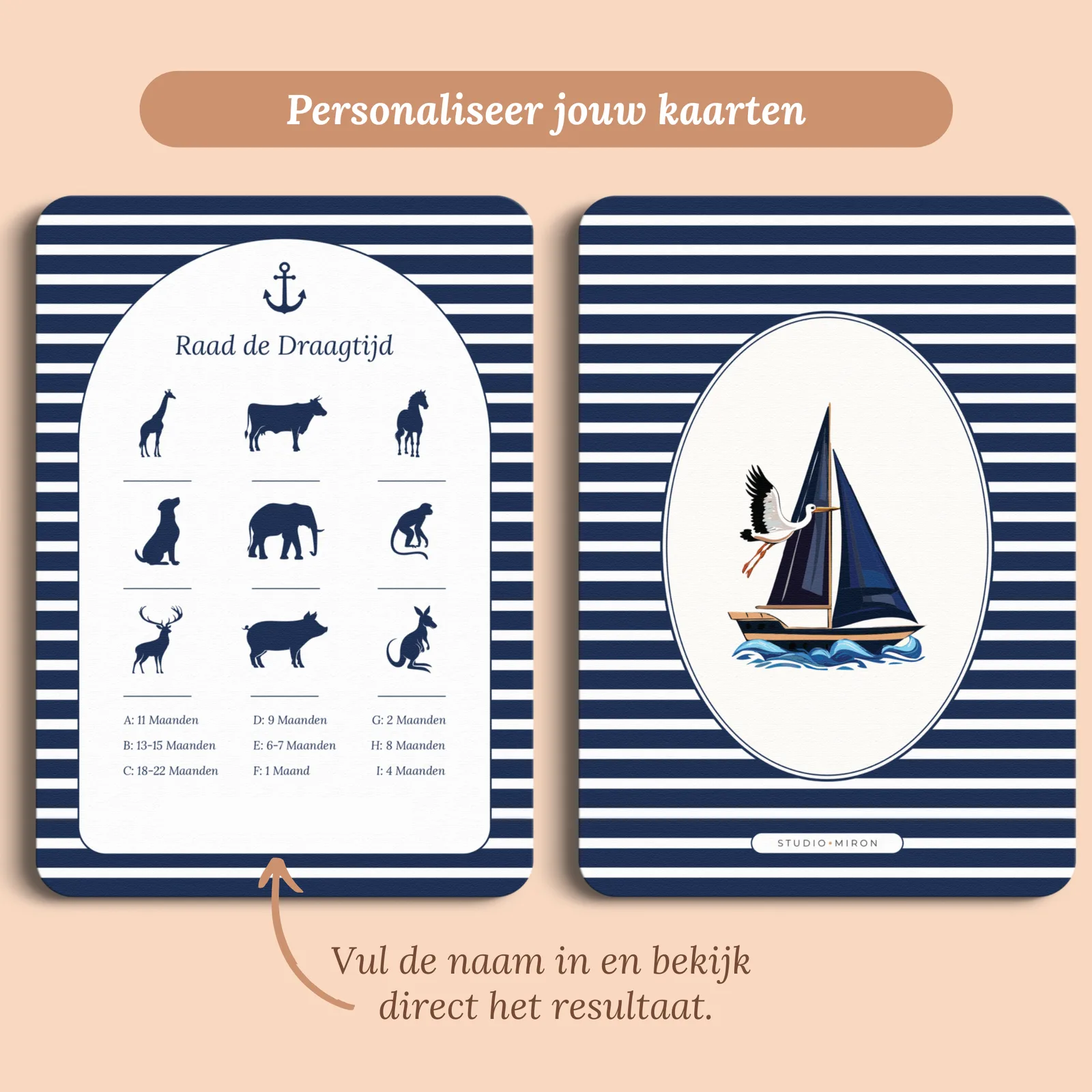 Aperçu de la carte avec le prénom que vous saisissez